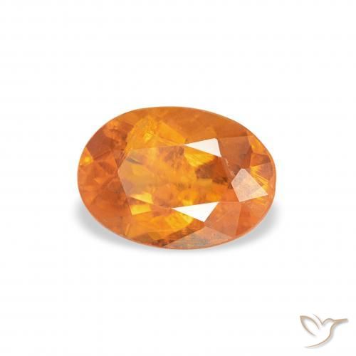 Clinohumite Naranja medio natural de 0.85 ct, Ovalada, SI