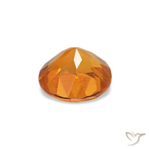 Clinohumita naranja natural de 0,28 ct, corte redondo, VS-SI