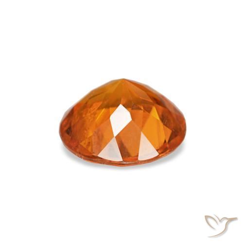 Clinohumita naranja natural de 0,43 ct, corte redondo, SI