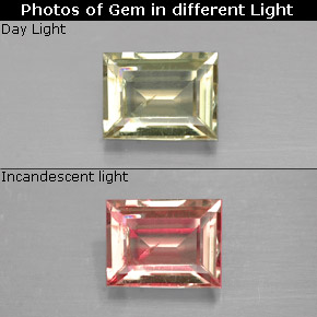 Diasporo con cambio de color  natural de 0,81 ct, baguette, VS