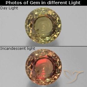 19.90ct Natural Amarillo medio Diásporo con Cambio de Color, Redondo, VS-SI