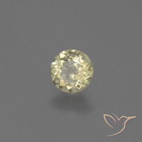 Diásporo con Cambio de Color Amarillo muy pálido natural de 0.73 ct, Corte Redondo, VS