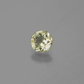 Diásporo con Cambio de Color Amarillo pálido natural de 0.65 ct, Corte Redondo, VS