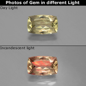 Diásporo con Cambio de Color Verde/rosado natural de 2.15 ct, Corte Cojín, VS