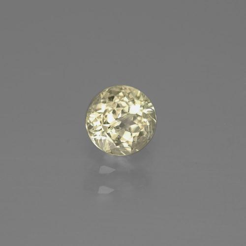 Diasporo con cambio de color amarillo natural de 0,58 ct, corte redondo, VS-SI