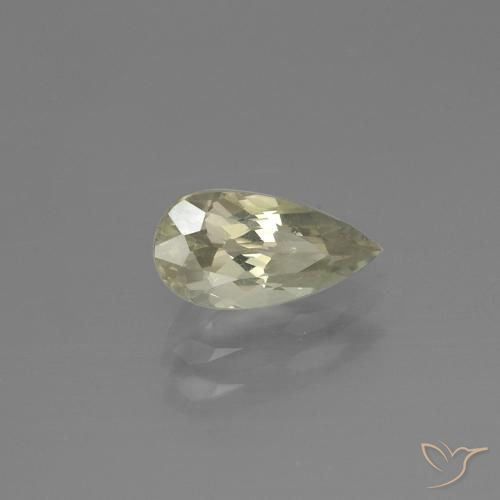 Diásporo con Cambio de Color Beige amarillo natural de 1.06 ct, En forma de pera, VS