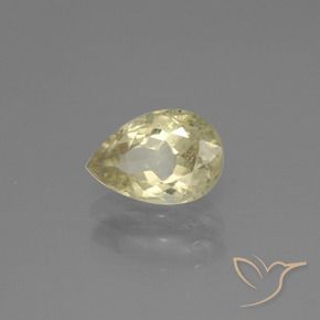 Diásporo con Cambio de Color Amarillo muy claro natural de 1.22 ct, En forma de pera, VS-SI