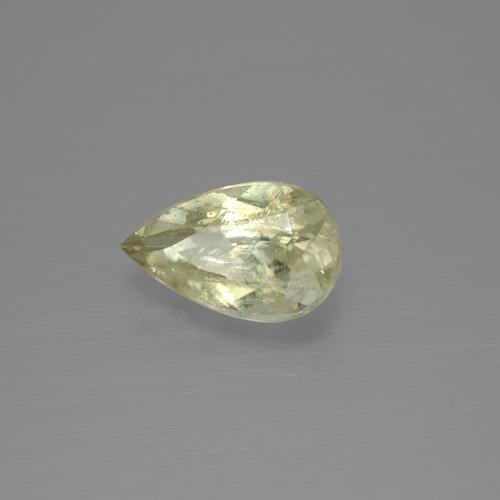 Diasporo con cambio de color amarillo claro natural de 1,22 ct, en forma de pera, SI