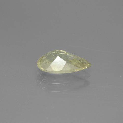Diasporo con cambio de color amarillo claro natural de 1,22 ct, en forma de pera, SI