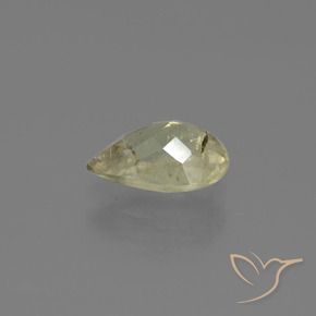 Diásporo con Cambio de Color Amarillo claro natural de 1.32 ct, En forma de pera, SI
