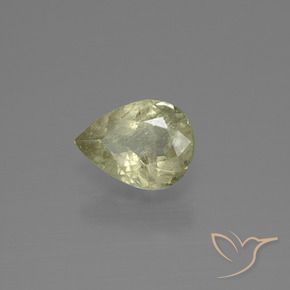 Diásporo con Cambio de Color Amarillo claro natural de 1.25 ct, En forma de pera, SI