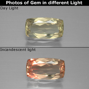 Diásporo con Cambio de Color Verde/rosado natural de 1.68 ct, Corte Cojín, VS