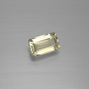 Diasporo con cambio de color amarillo natural de 1,15 ct, corte esmeralda, VVS-VS