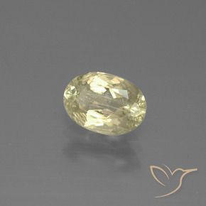 Diásporo con Cambio de Color Beige amarillo natural de 0.98 ct, Ovalada, SI
