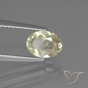Diásporo con Cambio de Color Amarillo claro natural de 0.98 ct, Ovalada, VS-SI