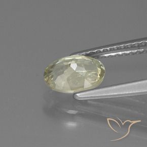 Diásporo con Cambio de Color Amarillo claro natural de 0.98 ct, Ovalada, VS-SI