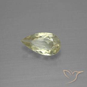 Diásporo con Cambio de Color Amarillo claro natural de 0.98 ct, En forma de pera, VS-SI