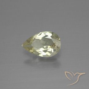 Diásporo con Cambio de Color Amarillo claro natural de 0.94 ct, En forma de pera, VS