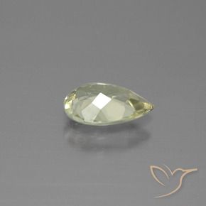 Diásporo con Cambio de Color Amarillo claro natural de 0.94 ct, En forma de pera, VS