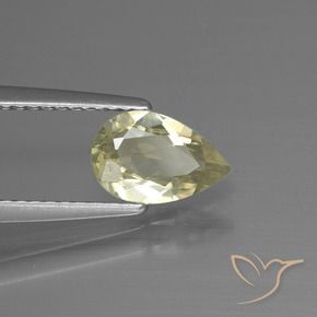Diásporo con Cambio de Color Amarillo claro natural de 0.89 ct, En forma de pera, VVS-VS
