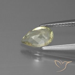 Diásporo con Cambio de Color Amarillo claro natural de 0.89 ct, En forma de pera, VVS-VS
