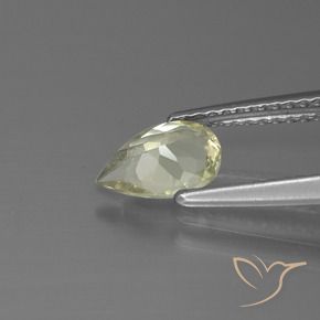 Diásporo con Cambio de Color Amarillo claro natural de 0.66 ct, En forma de pera, VS-SI