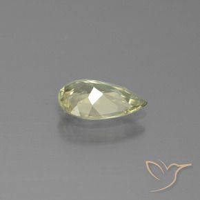 Diásporo con Cambio de Color Amarillo claro natural de 0.92 ct, En forma de pera, VS