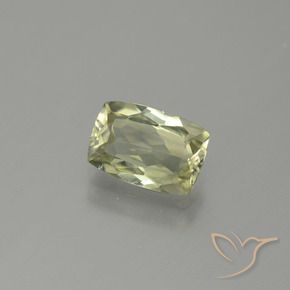 Diasporo con cambio de color amarillo natural de 1,12 ct, corte cojín, VS