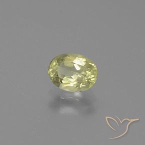 Diásporo con Cambio de Color Amarillo claro natural de 0.75 ct, Ovalada, SI