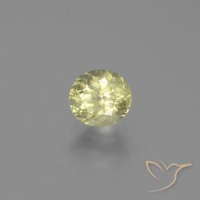 Diasporo con cambio de color amarillo natural de 0,83 ct, corte óvalo, VS-SI