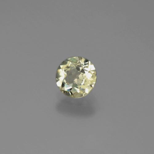 Diasporo con cambio de color amarillo natural de 0,70 ct, corte redondo, VS-SI