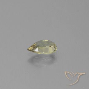 Diásporo con Cambio de Color Amarillo amarronado natural de 0.74 ct, En forma de pera, VVS-VS