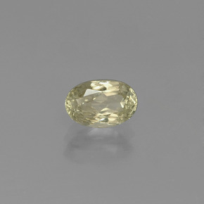Diasporo con cambio de color amarillo natural de 0,89 ct, corte óvalo, VS