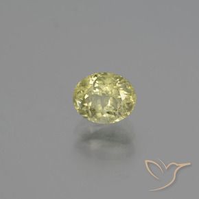 Diásporo con Cambio de Color Amarillo claro natural de 1.26 ct, Ovalada, SI