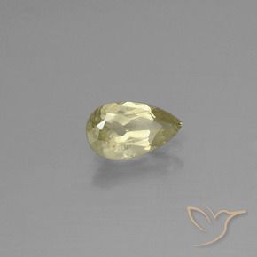 Diásporo con Cambio de Color Amarillo muy claro natural de 0.90 ct, En forma de pera, VS-SI
