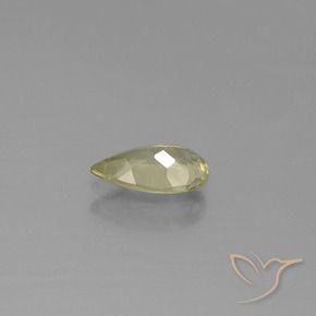 Diásporo con Cambio de Color Amarillo muy claro natural de 0.90 ct, En forma de pera, VS-SI