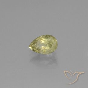 Diásporo con Cambio de Color Amarillo medio natural de 0.96 ct, En forma de pera, SI