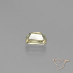 Diasporo con cambio de color amarillo natural de 0,86 ct, corte esmeralda, VS-SI