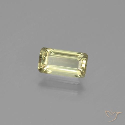 Diásporo con Cambio de Color Amarillo claro natural de 1.12 ct, Corte Octágono / Esmeralda, VS