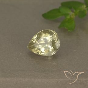 Diásporo con Cambio de Color Amarillo claro natural de 1.03 ct, En forma de pera, VS