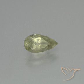 Diásporo con Cambio de Color Amarillo claro natural de 1.26 ct, En forma de pera, SI