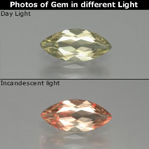 Diásporo con Cambio de Color Amarillo muy claro natural de 1.13 ct, Marquesa, VS