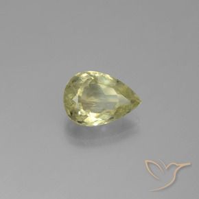 Diásporo con Cambio de Color Amarillo muy pálido natural de 3.24 ct, En forma de pera, VS-SI