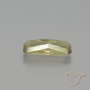 Diasporo con cambio de color amarillo natural de 3,65 ct, corte esmeralda, SI