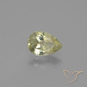 Diásporo con Cambio de Color Amarillo medio natural de 1.12 ct, En forma de pera, VS-SI