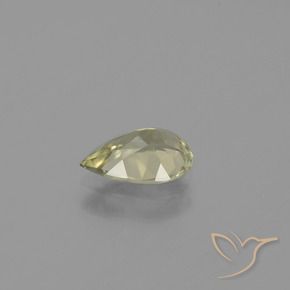 Diásporo con Cambio de Color Amarillo medio natural de 1.12 ct, En forma de pera, VS-SI