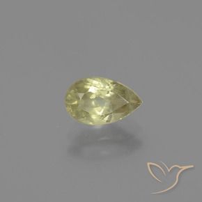 Diásporo con Cambio de Color Amarillo muy claro natural de 1.13 ct, En forma de pera, VS-SI