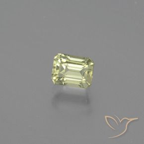 Diásporo con Cambio de Color Amarillo muy pálido natural de 0.92 ct, Corte Octágono / Esmeralda, VVS-VS