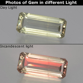 Diásporo con Cambio de Color Amarillo muy claro natural de 1.62 ct, corte esmeralda, VS-SI