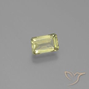 Diásporo con Cambio de Color Amarillo claro natural de 1.05 ct, Corte Octágono / Esmeralda, VS